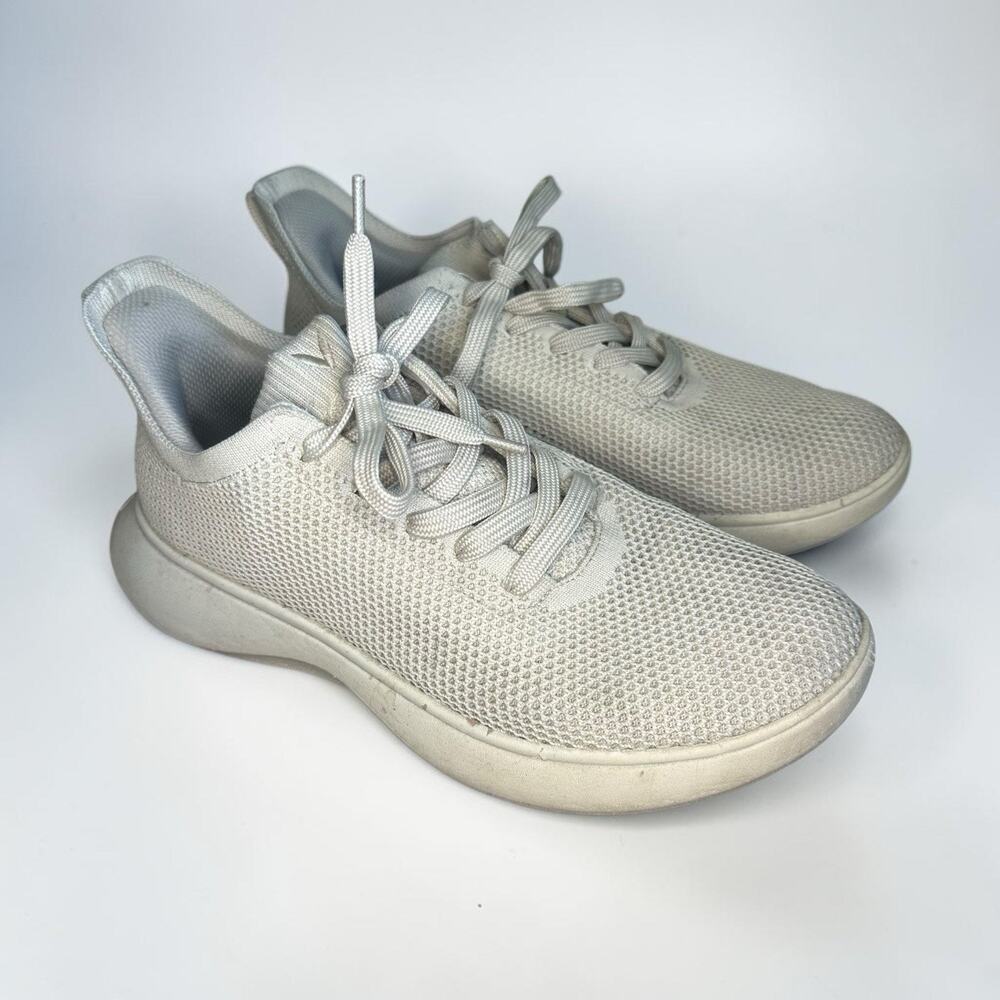 VIVAIA Mens Knit Walking Running Sneakers Gray Beige EU 42 US 8.5 Lightweight